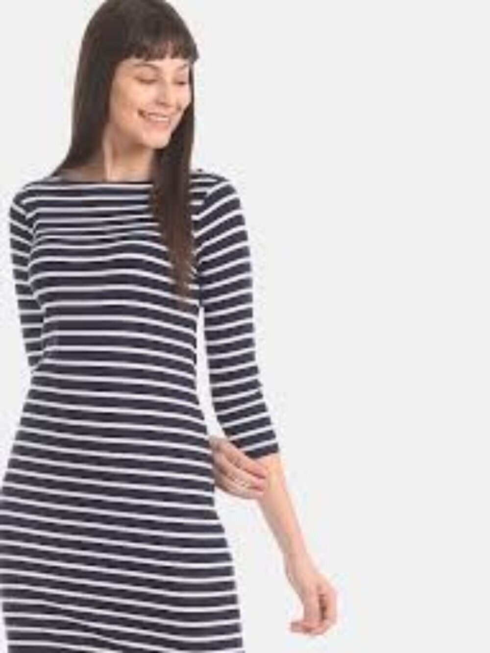 Gap Navy And White 100% Cotton Sheath Dress